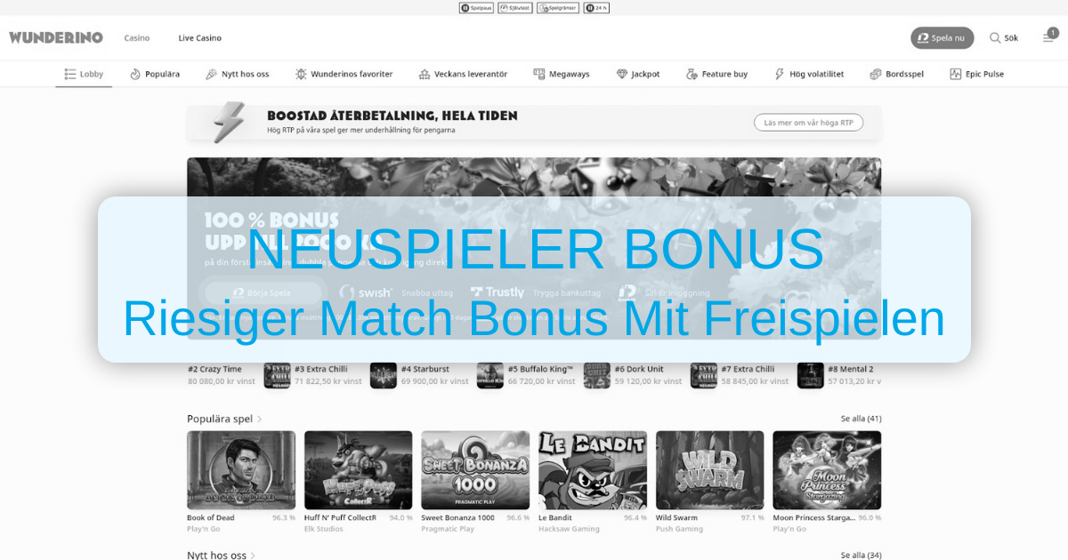 Wunderino Casino in Deutschland