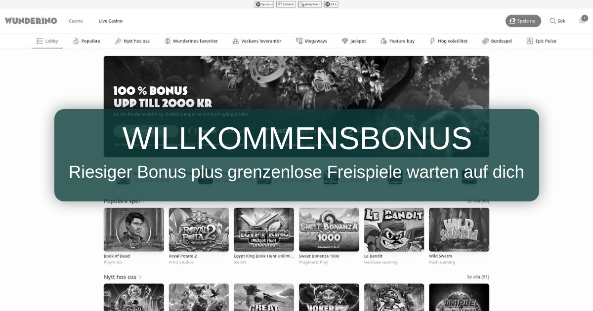 Willkommen bei Wunderino Casino